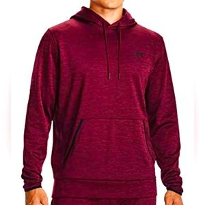 Under Armour Men's Armour Fleece Twist Hoodie , League Red (626)/Black , Small